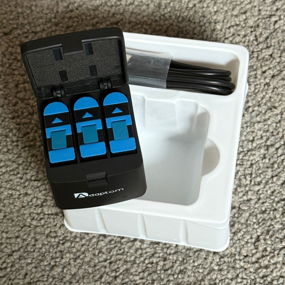 3 BATTERIES in Charger Box!! w/Cord! For GoPro Hero 12/11/10/9 By Adaptom - Picture 3 of 13